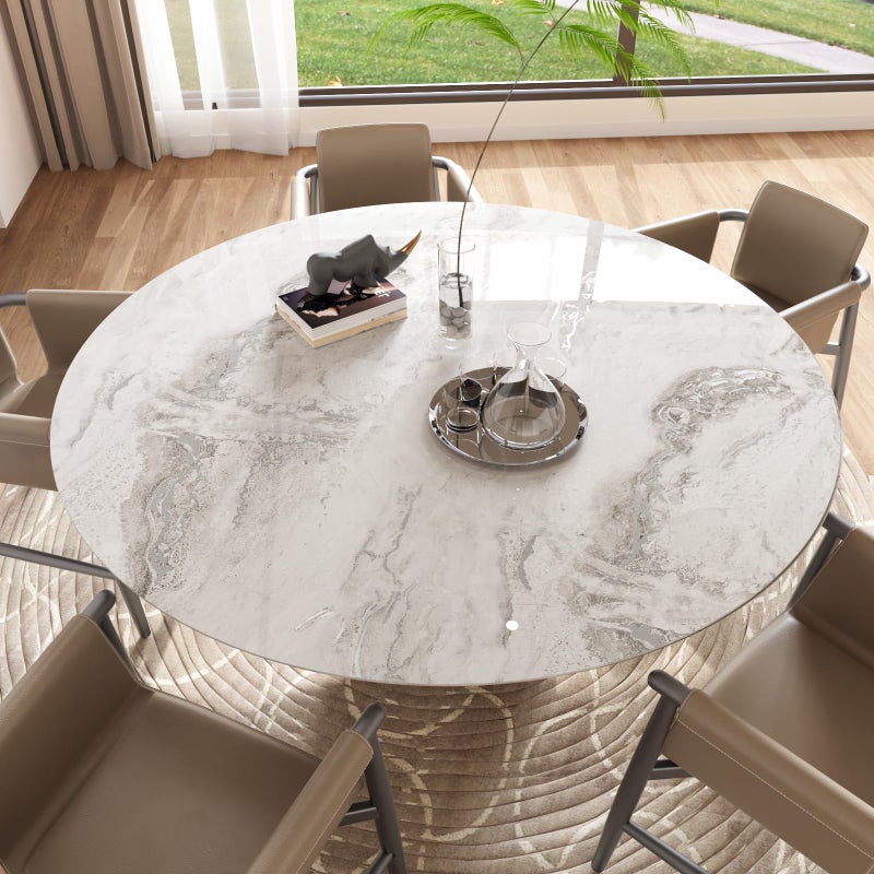 CRE8TIVE Beige Silver Marble Countertop Contact Paper 12""x354"" Glossy Liquid Marble Contact Paper for Cabinets Waterproof Self Adhesive Removable Marble Wallpaper for Kitchen Bedroom Drawers Lockers - Image 4